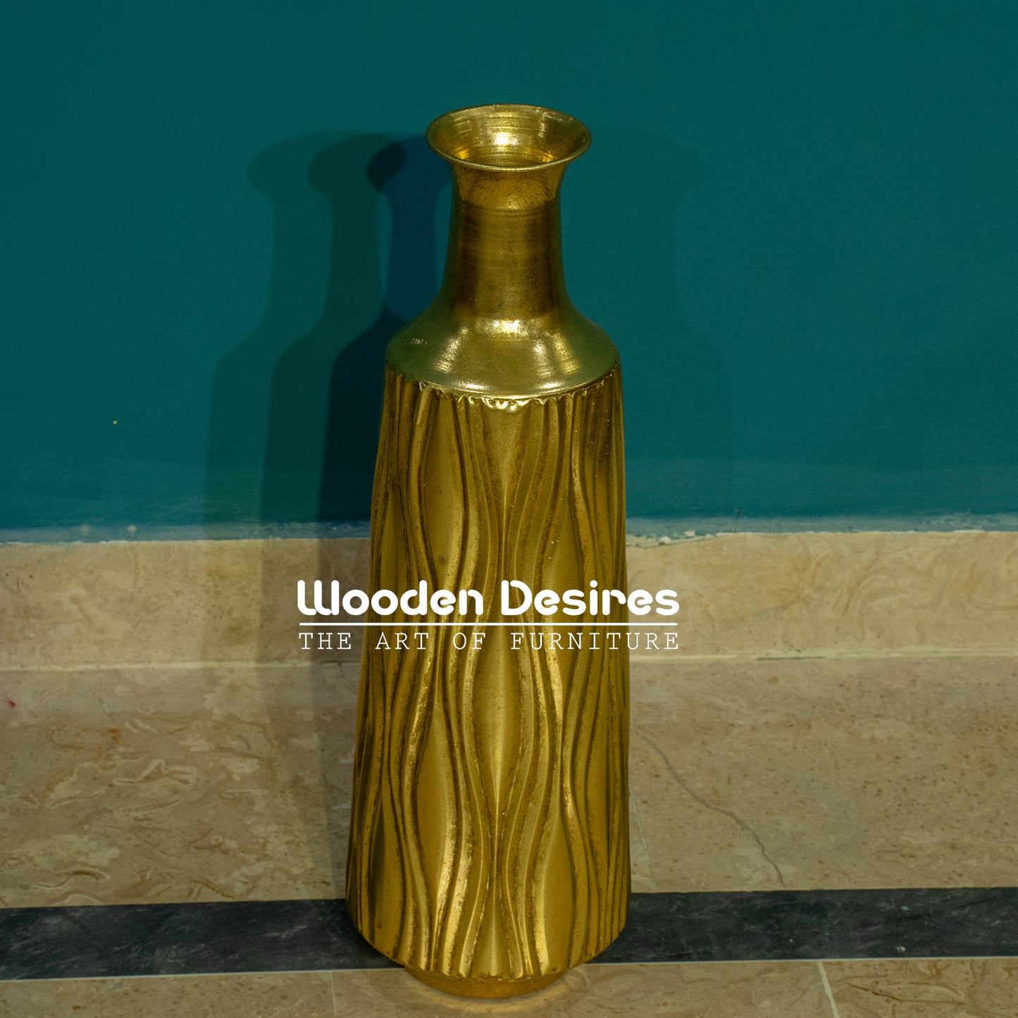 Luxury Gold Textured Floor Vase