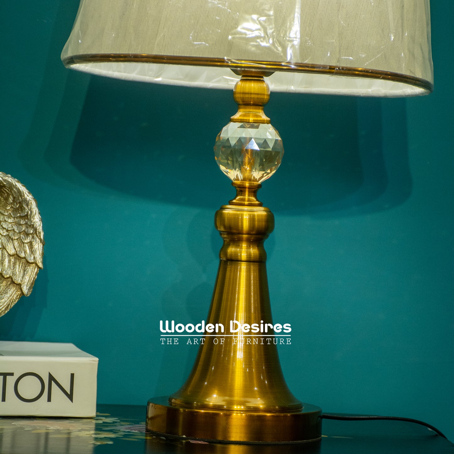 Metal Side Table Lamps (Pair)