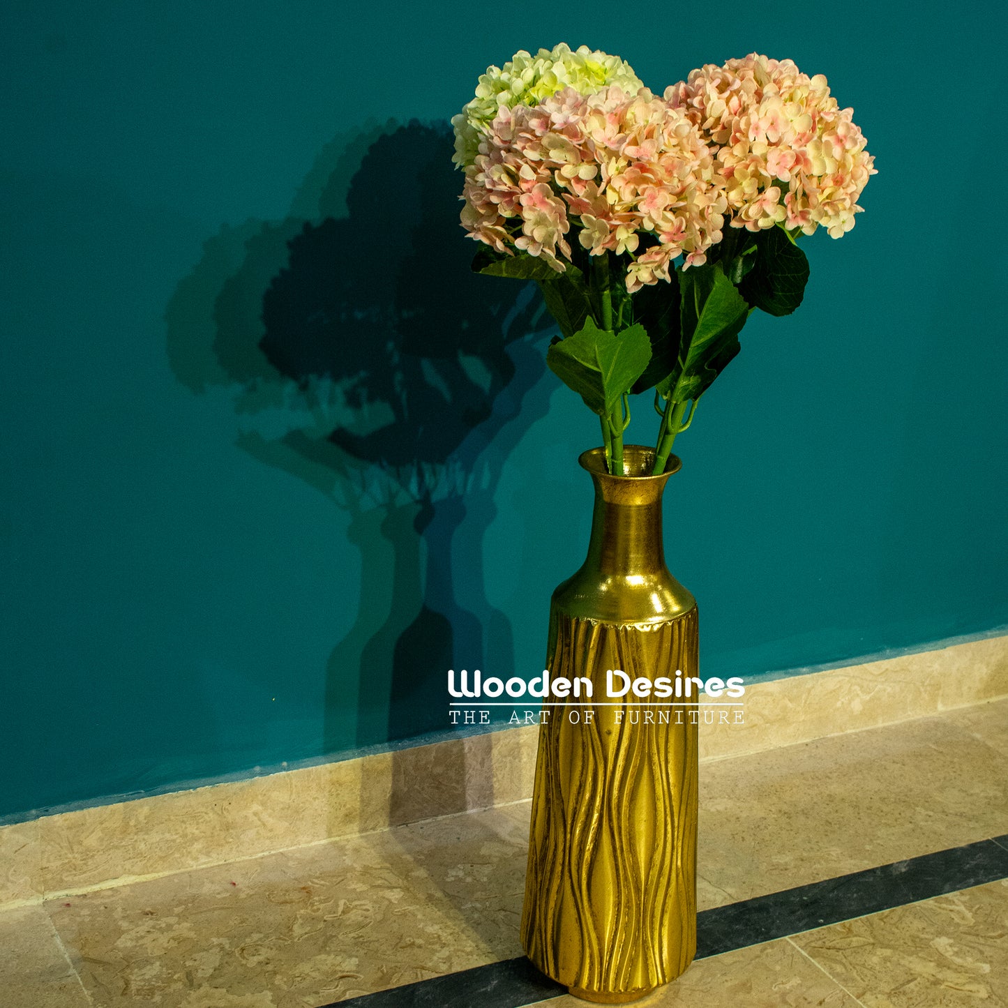 Luxury Gold Textured Floor Vase