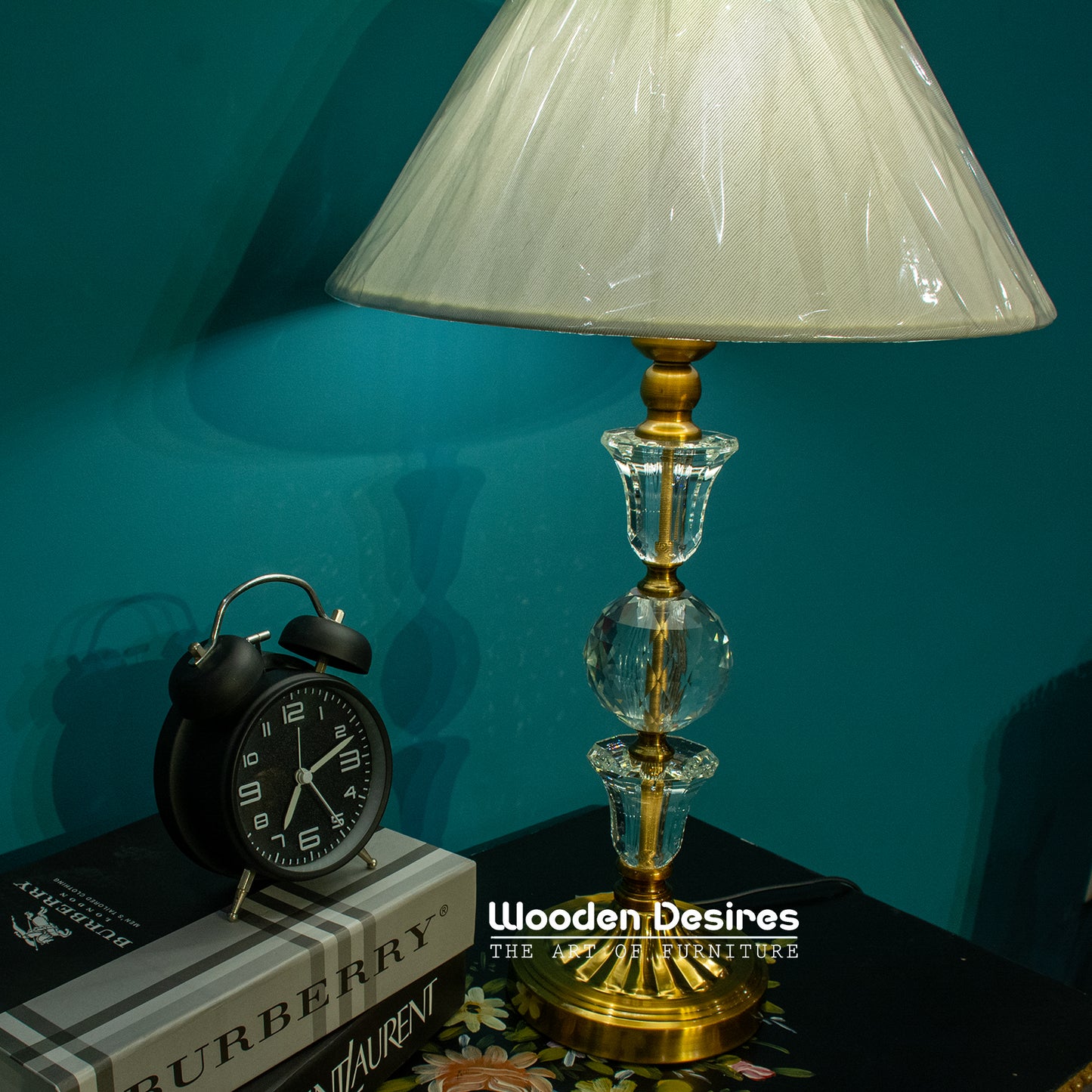 Crystal Side Table Lamps (Pair)