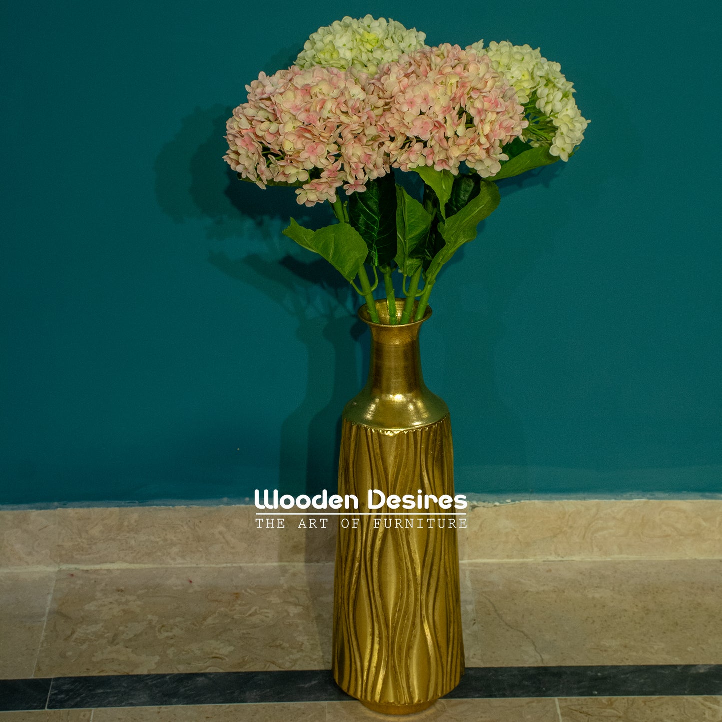 Luxury Gold Textured Floor Vase