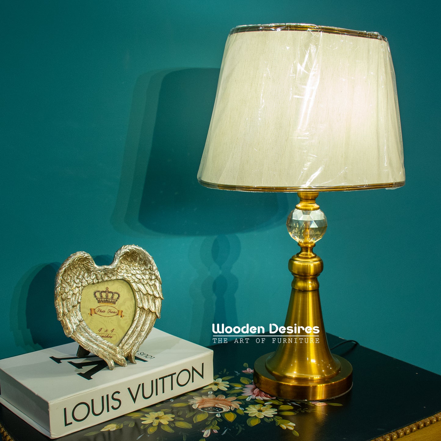 Metal Side Table Lamps (Pair)