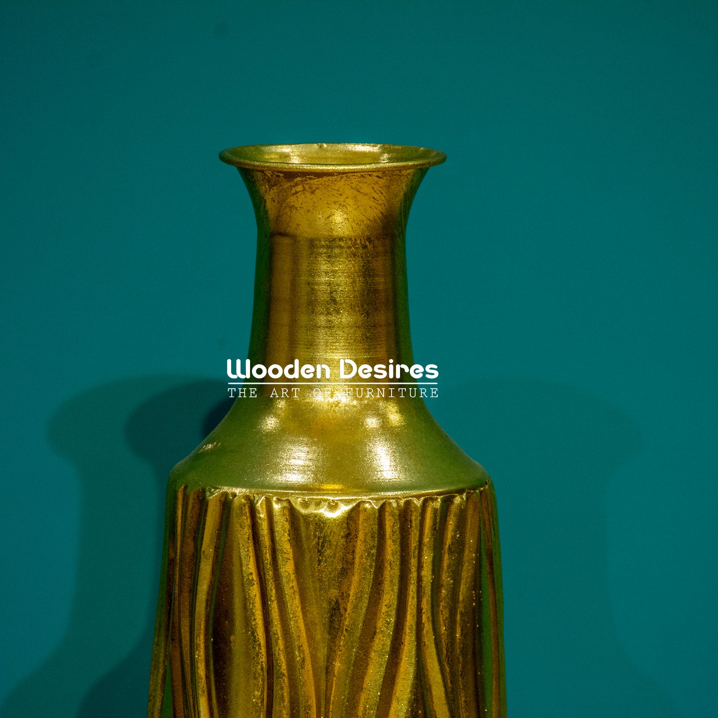 Luxury Gold Textured Floor Vase