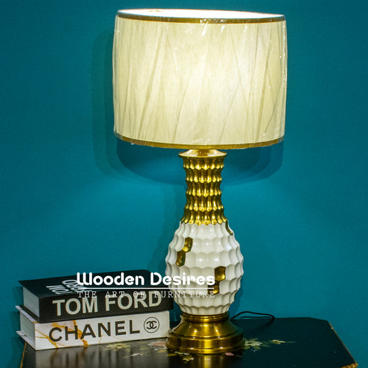 Modern Ceramic Side Table Lamps (Pair)