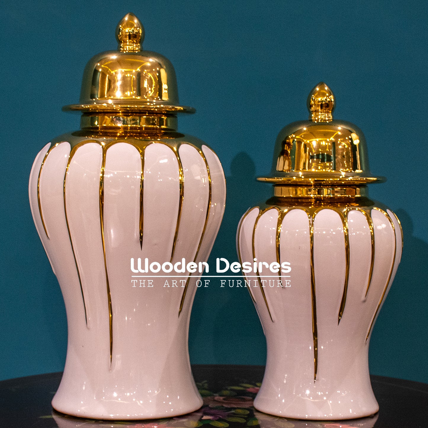 Classic Decorative Ceramic Jar Pair