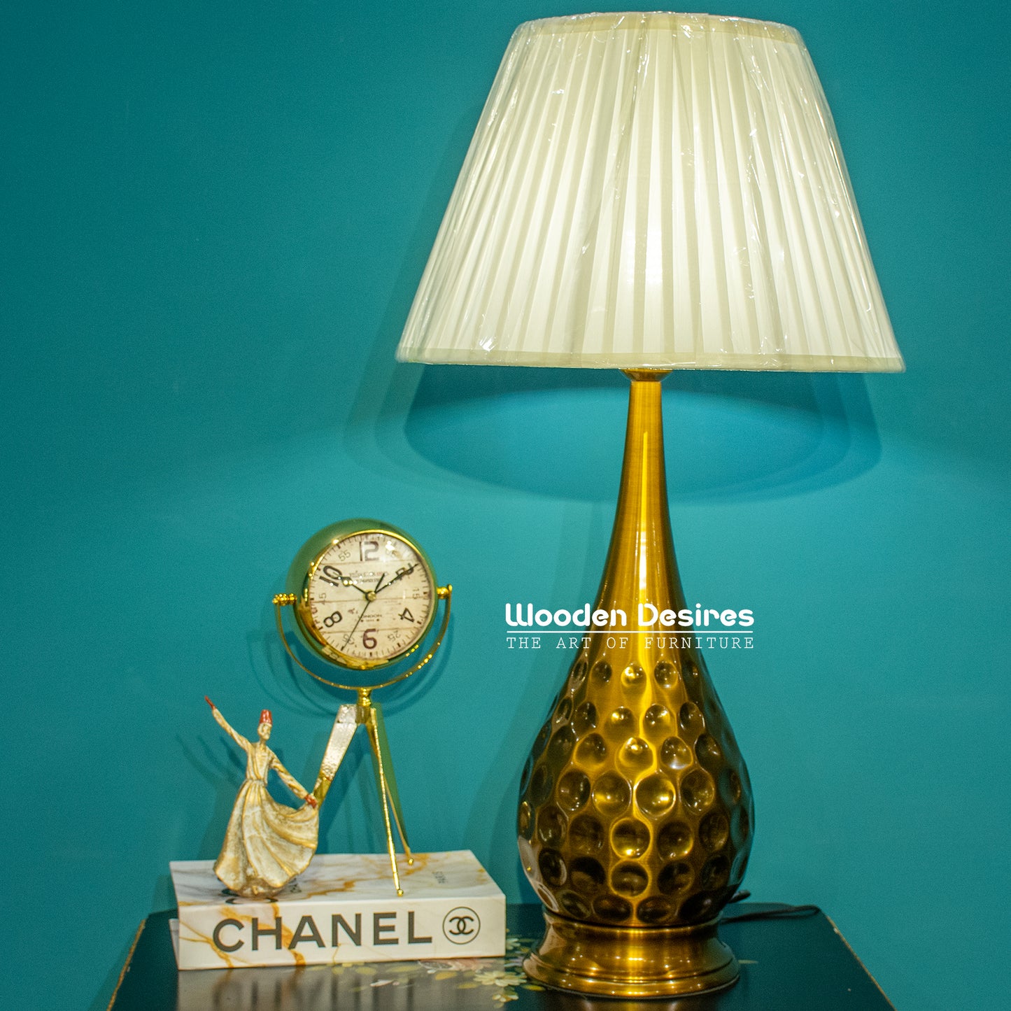 Metal Modern Side Table Lamps (Pair)