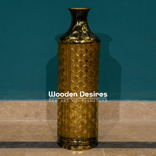 Black Gold Floor Vase