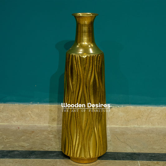 Luxury Gold Textured Floor Vase