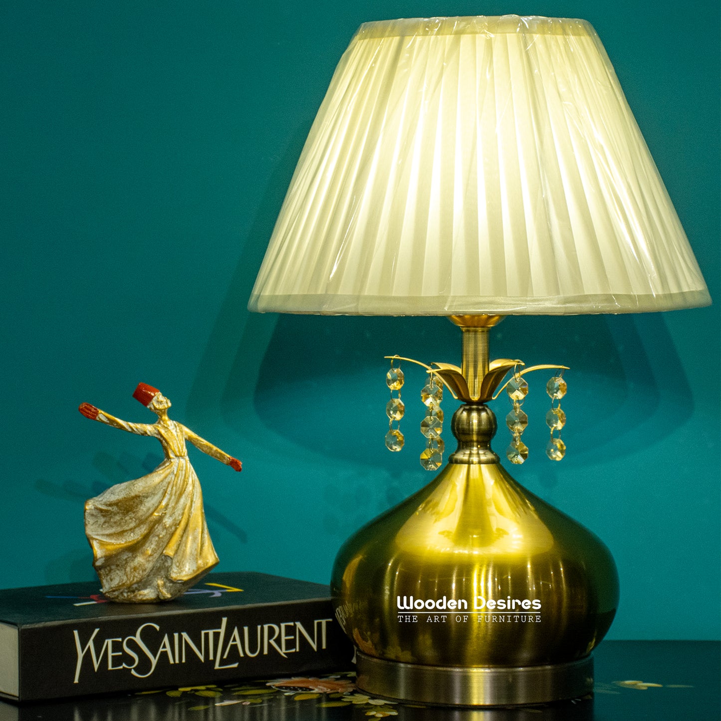 Modern Metal Side Table Lamps (pair)